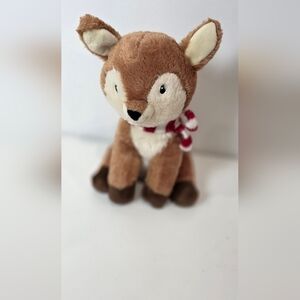 Kohls The Lost Gift Fawn Reindeer 10" plush w/striped scarf